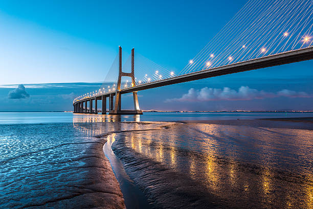Pont Vasco de Gama Lisbon United Kingdom stock photo