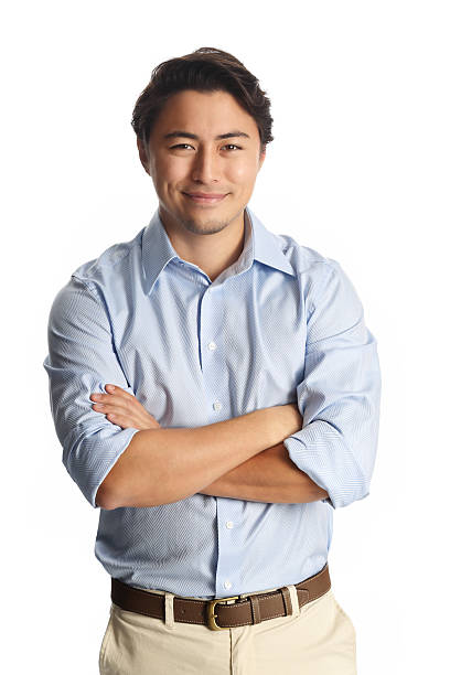istock Smiling laidback man in blue shirt 514235248