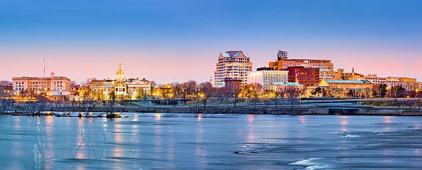 Trenton skyline panorama at dawn Trenton skyline panorama at dawn. Trenton is the capital of the US state of New Jersey. new jersey stock pictures, royalty-free photos & images