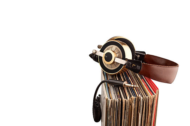 istock Headphones and vinyl records. 514245809