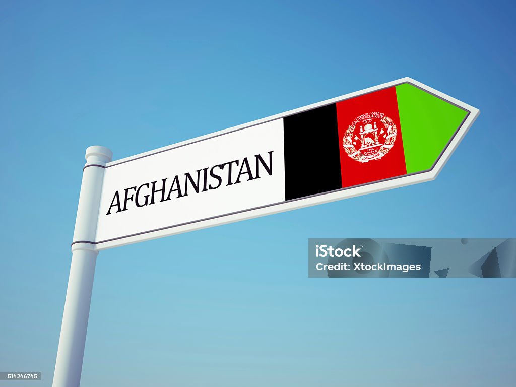 Afghanistan Flag Sign Afghanistan Flag Sign isolated on sky Afghan Flag Stock Photo