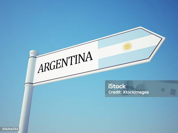 Argentina Flag Sign Stock Photo - Download Image Now - Argentina, Argentinian Flag, Change