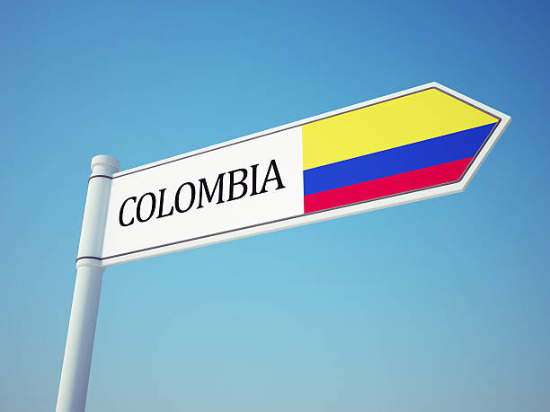 istock Colombia Flag Sign 514246757