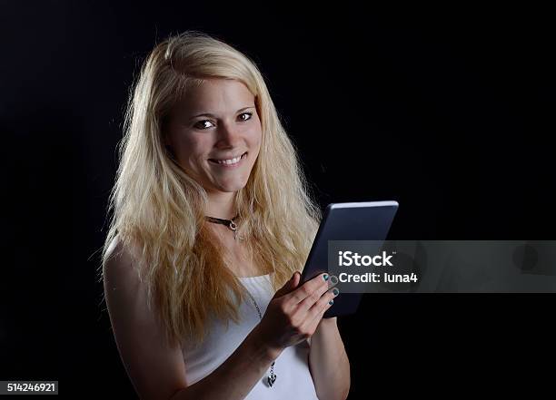 Woman With Digital Tablet Stock Photo - Download Image Now - Adolescence, Adult, Beautiful People