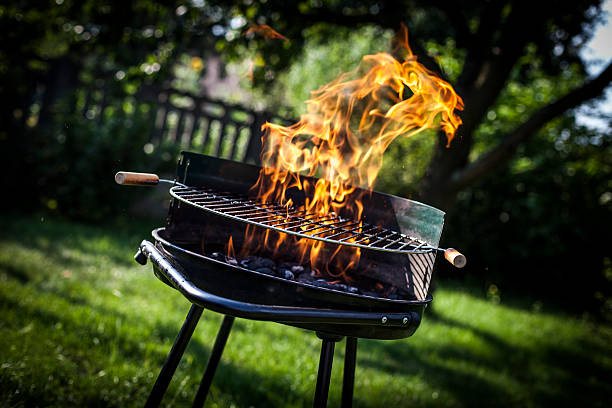 istock Super flames on the grill 514248039