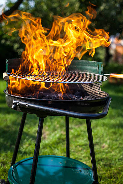 istock Super flames on the grill 514248067