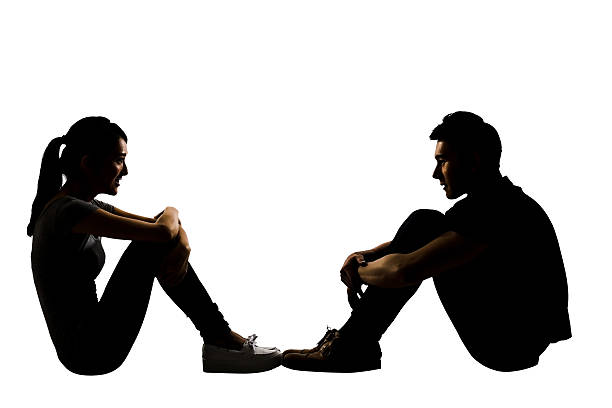 istock Young couple face to face 514251013