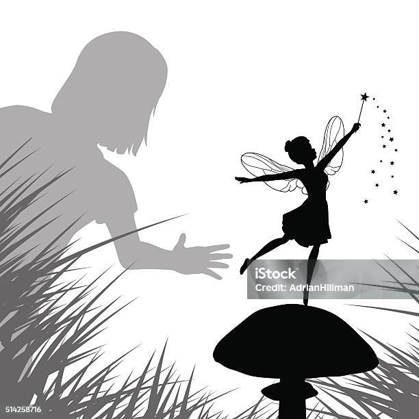 Fairy Discovery Stock Illustration - Download Image Now - Fairy, In Silhouette, Magic Wand