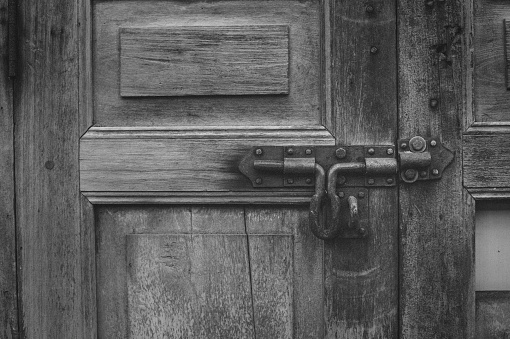 Doorknob hanger and old door