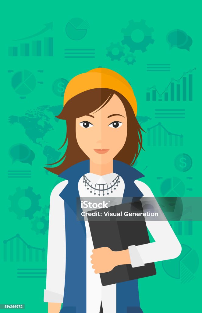 Cheerful Successful Business Woman Stock Illustration - Download Image Now  - Adult, Adults Only, Business - iStock