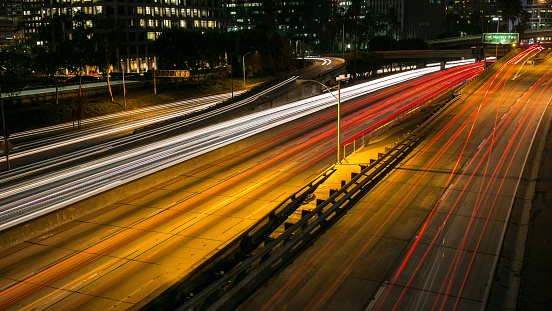 city light, night time in downtown, street light