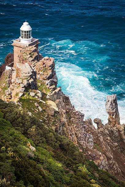 el nuevo faro de cabo punto - cape point fotografías e imágenes de stock