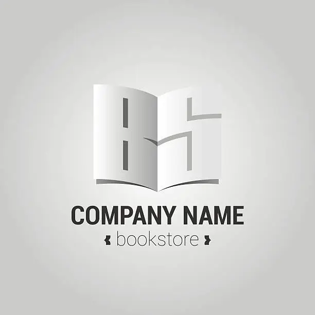 Vector illustration of Template vector logo for bookstore