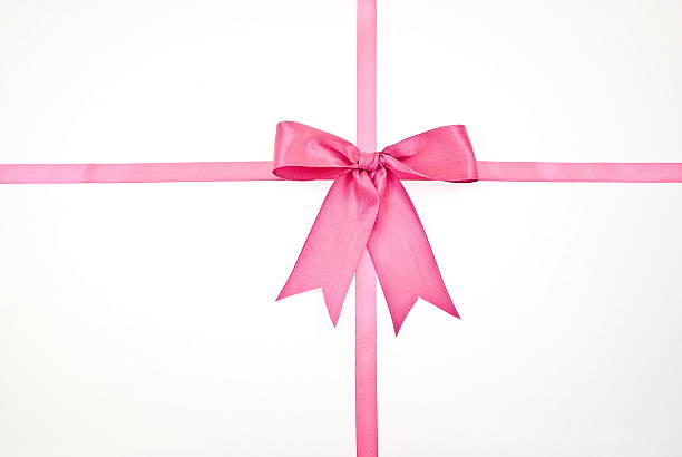 istock Gift packaging with pink ribbons and bow 514271272