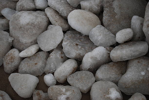 istock Ice on the beach after a storm. 514272322