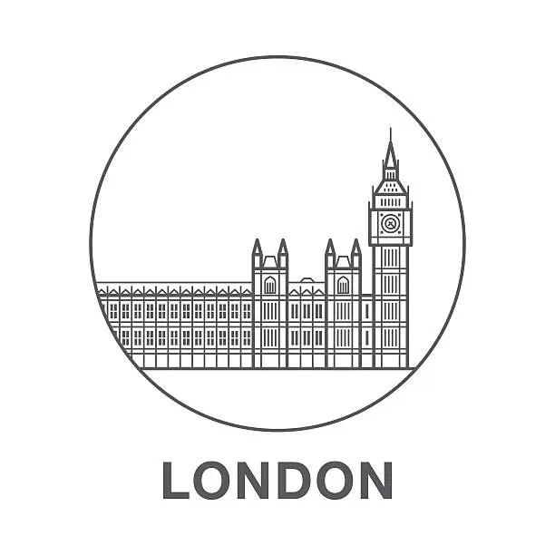 Vector illustration of London Big Ben illustration