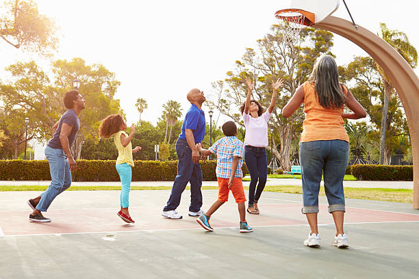 istock Multi Generation Family Playing Basketball Together 514274777
