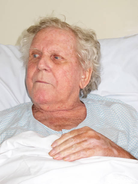 istock Senior man in hospital bed 514274859
