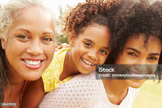 Portrait Of Grandmother With Daughter And Granddaughter Stock Photo - Download Image Now