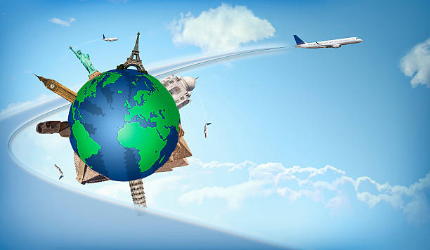 istock Travel around the world concept airplane illustration 514275228
