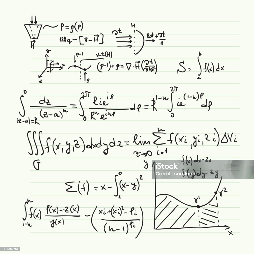Mathemtical Formulas Design Vector Pattern With Mathematical Formulas Stock Illustration - Download ...