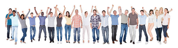 istock Diverse People In Casuals Celebrating Success 514295631
