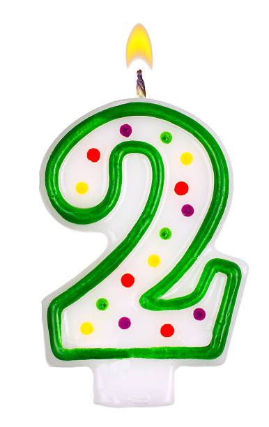 istock Birthday candles number two isolated on white background 514295885