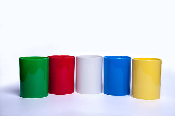 istock Colorfull shiny Plastic cup for pencil - Stock Image 514296917