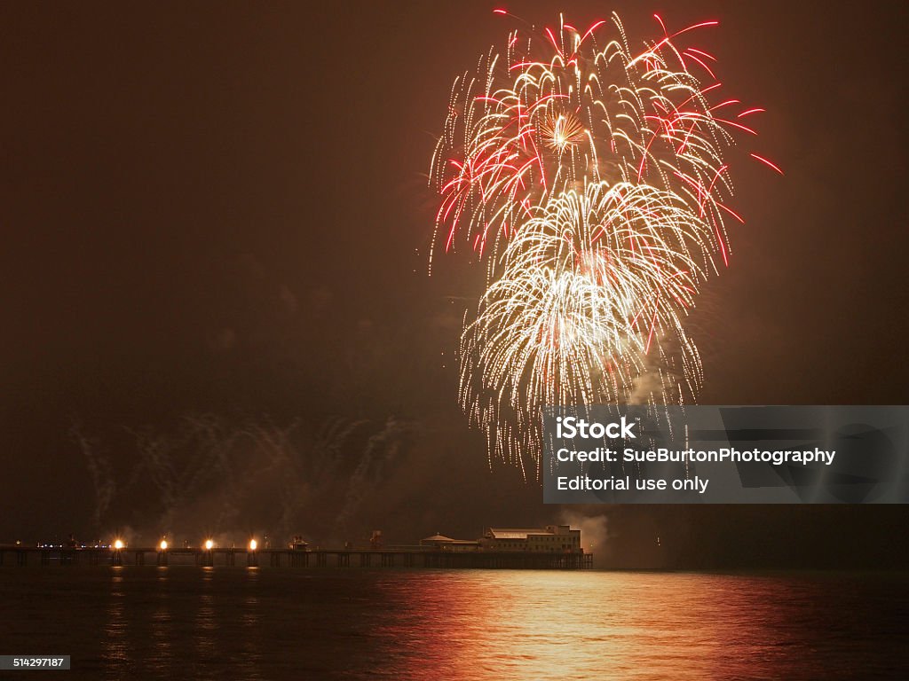 Canada's entry Blackpool, Lancashire, uk - September 19, 2014: Canada's entry into the Blackpool World Fireworks Championships 2014. Blackpool, Lancashiere, UK. September 19th 2014 Editorial Stock Photo