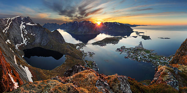 istock Nature panorama mountain landscape at sunset, Norway. 514297533