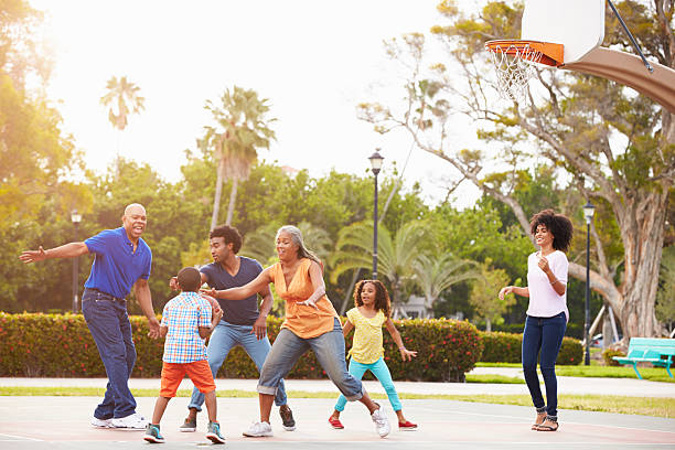 istock Multi Generation Family Playing Basketball Together 514297949