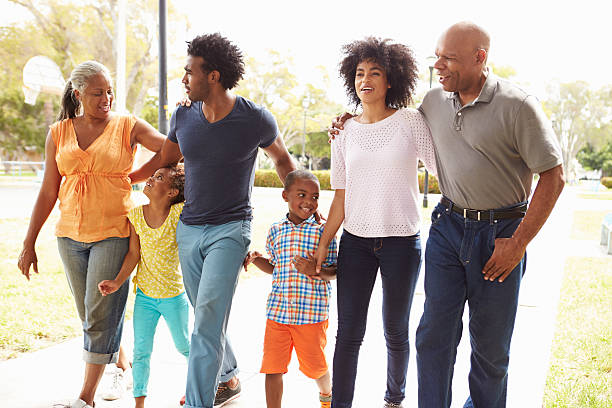 istock Multi Generation Family Walking In Park Together 514298013