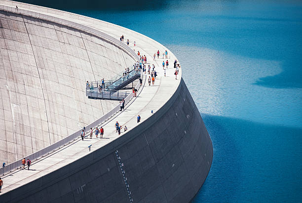 kölnbrein dam - industry water sky architecture foto e immagini stock