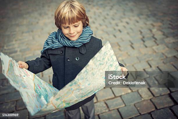 Tourist Stock Photo - Download Image Now - Boys, Cartography, Child