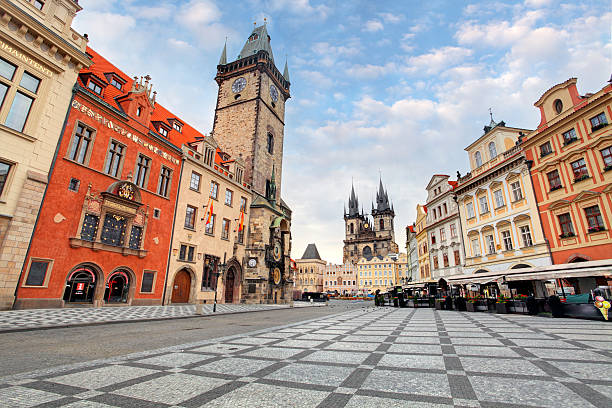 istock Prague, Czech Republic - view of square and astronomical clock 514302081
