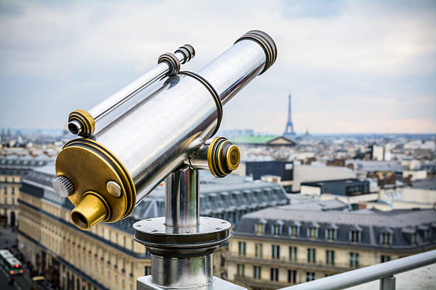 Teleascope on a building in front of Tour Eiffel