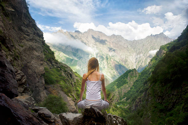 Yoga in the mountains