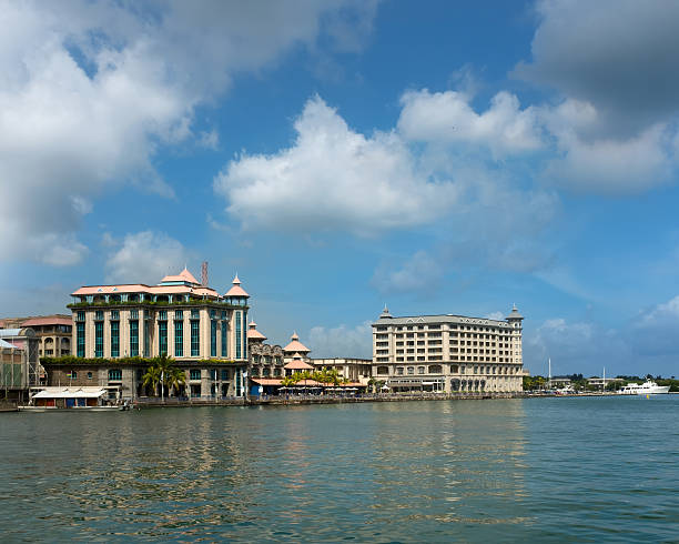 The Caudan Waterfront in Port-Louis - Mauritius. stock photo