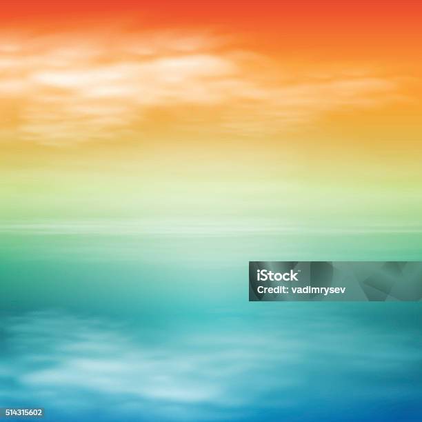 Sea Sunset Tropical Background-vektorgrafik och fler bilder på Solnedgång - Solnedgång, Bakgrund, Hav