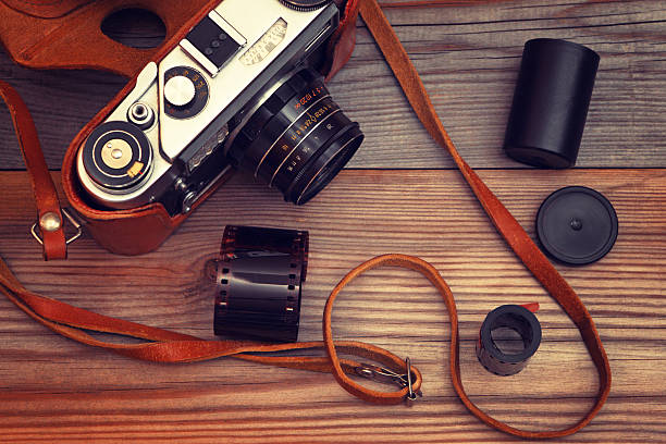 istock Old film camera. Vintage style.Retro toning. 514317848