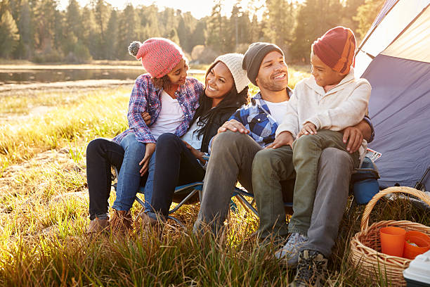 istock Parents With Children Camping By Lake 514317946