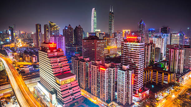 istock Modern City at Dusk,shenzhen 514318450