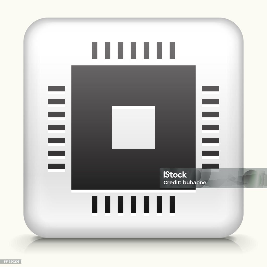 Square Button Computer Interface Square Button With Technolgoy Chip Stock Illustration - Download Image ...