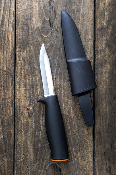 istock Knife with the plastic  handle and a  sheath 514321206