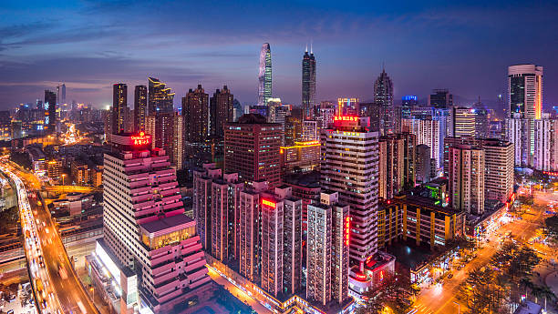 istock Modern City at Dusk,shenzhen 514321814