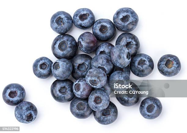 Fresh Blueberry Stock Photo - Download Image Now - Blueberry, White Background, Cut Out