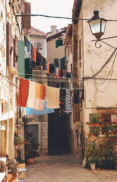 istock Typical old town alley in Rovigno, Croatia 514322484