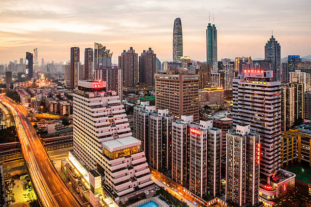 istock Modern City at Dusk,shenzhen 514324164