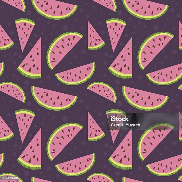 Watermelon Vector Colorful Seamless Pattern Stock Illustration - Download Image Now - Abstract, Backgrounds, Berry Fruit