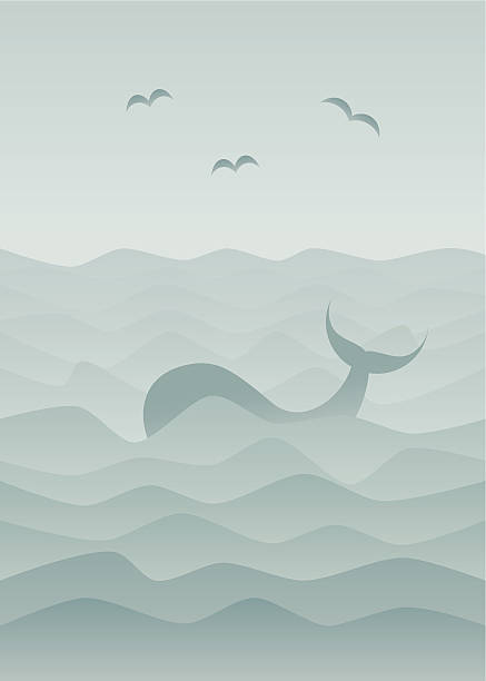 Seascape vector art illustration